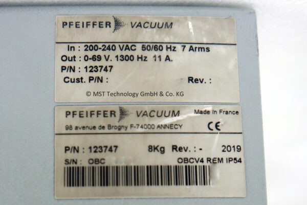 Pfeiffer Vacuum OBC V4 Controller P/N 123747 – REM, Adixen – gebraucht & funktionsfähig – Bild 4